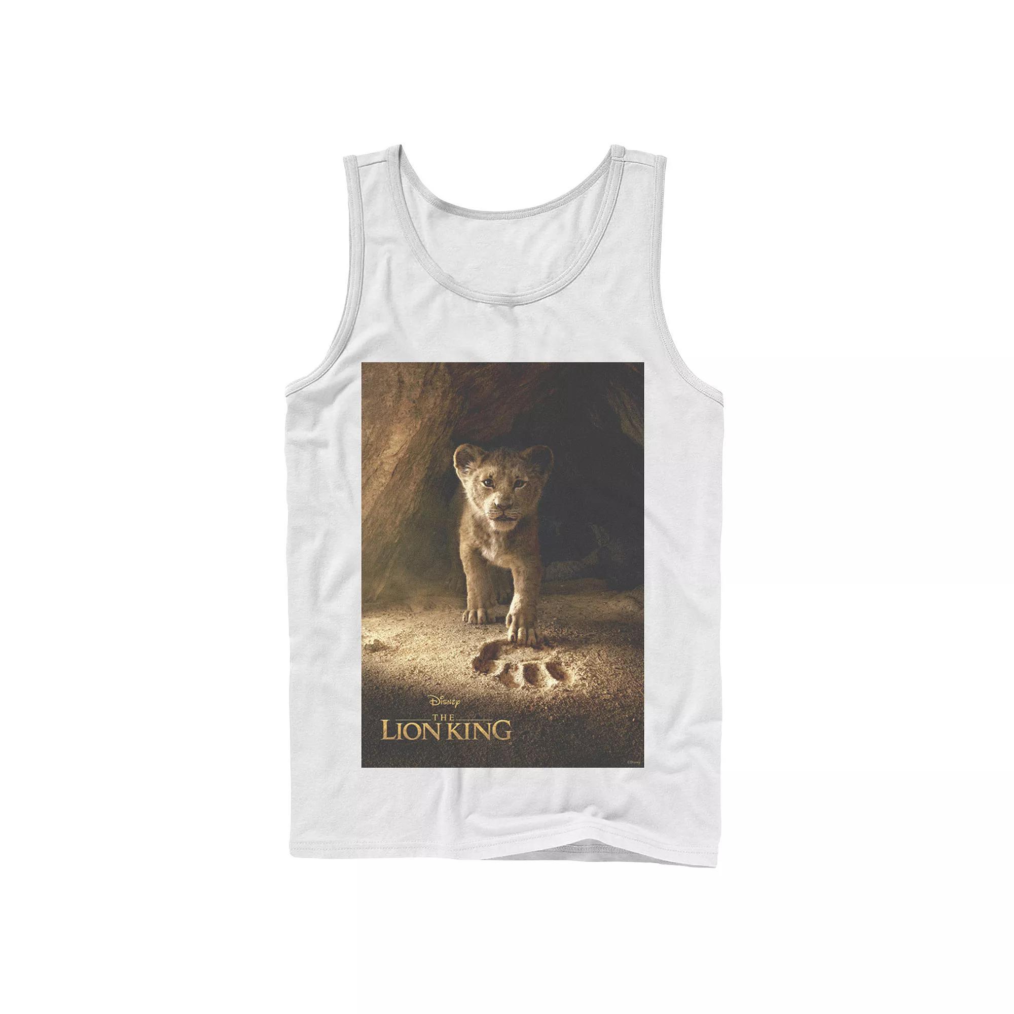 Disney's The Lion King Simba Paw Men's Live Action Movie Poster Tank Top, Size: Large, Athletic Grey Product Image