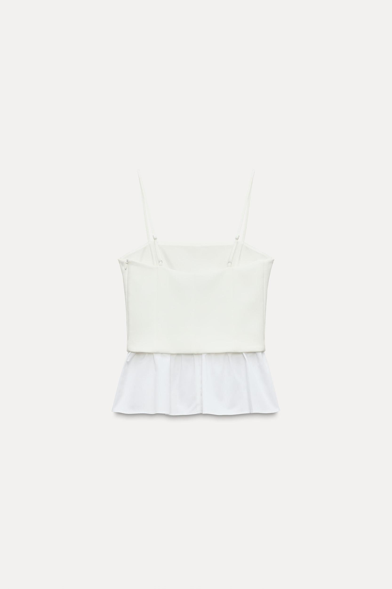 MIXED POPLIN TOP Product Image