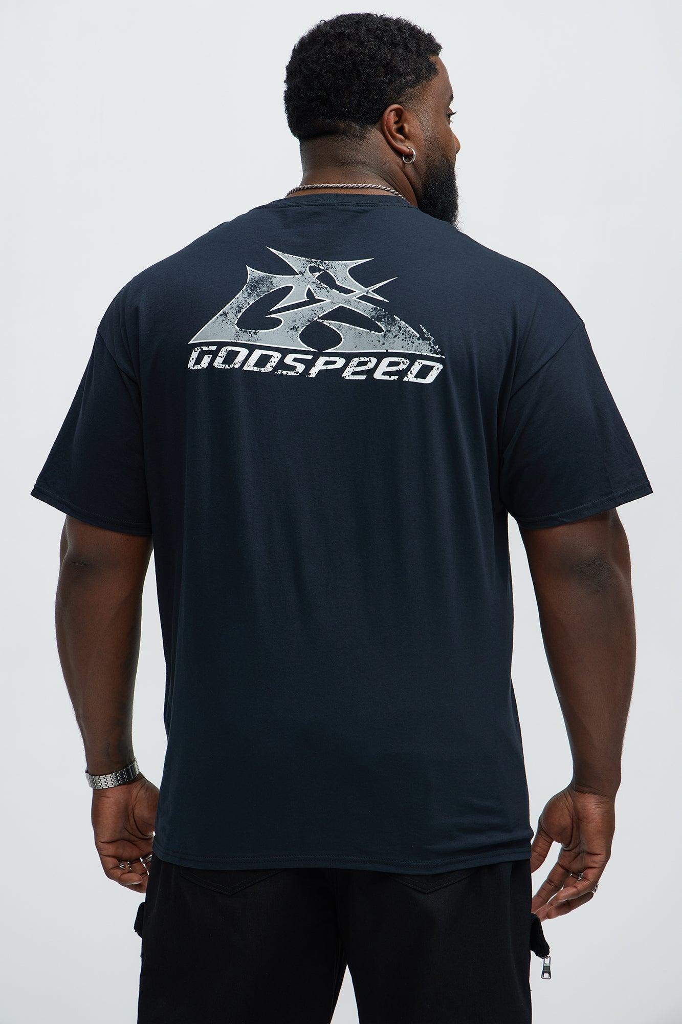 Move Forward Godspeed Short Sleeve Tee - Black Product Image