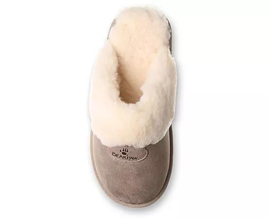 Bearpaw Effie Women's Plush Collar Slippers, Size: 11, Iced Brown Product Image