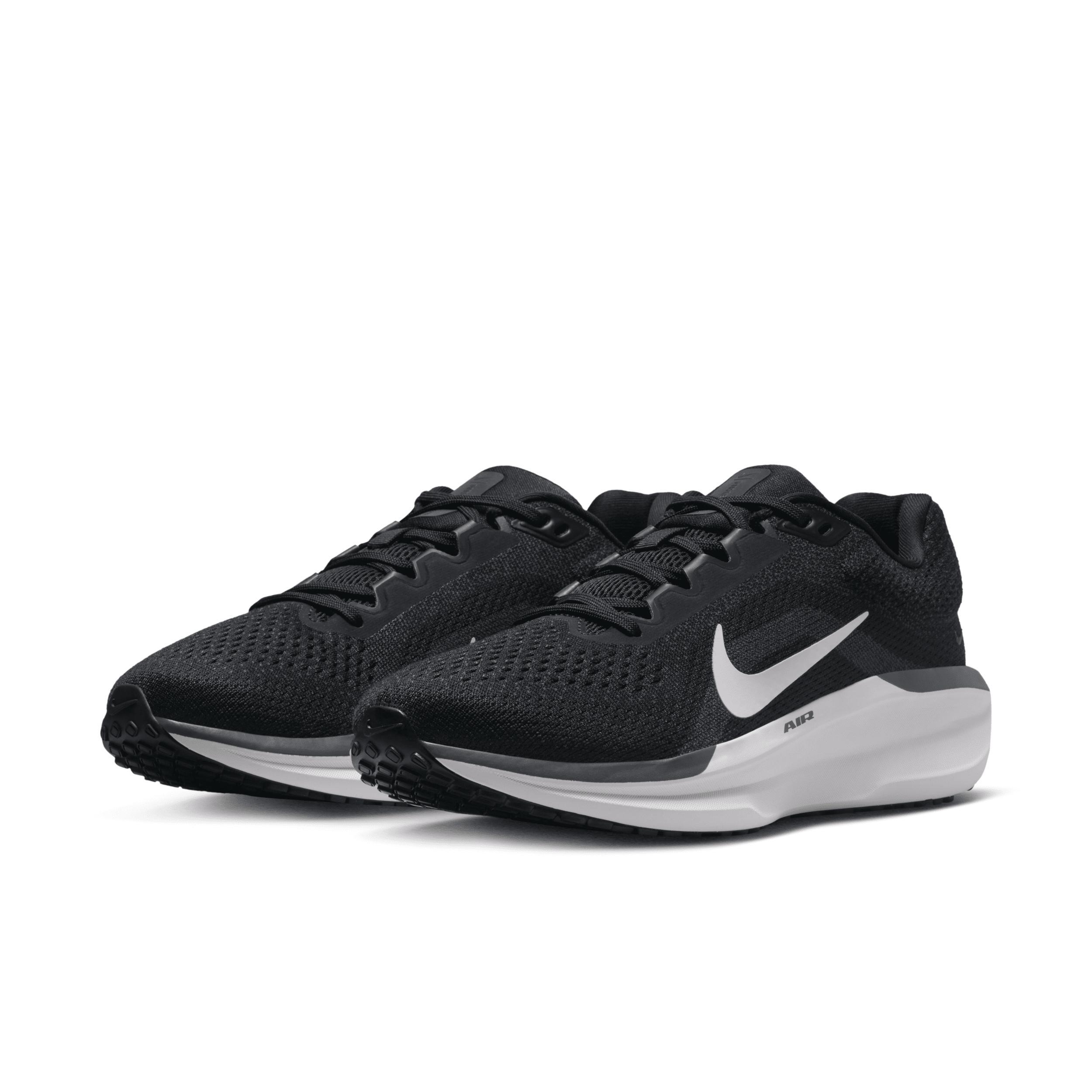 Nike Winflo 11 Women's Road Running Shoes, Size: 9, Black White Product Image