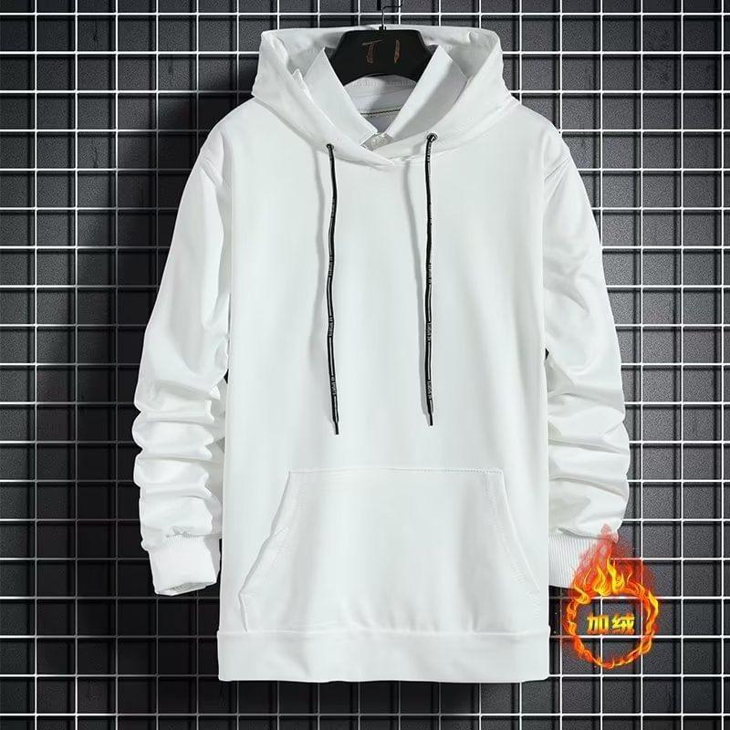 Drawstring Plain Oversized Hoodie Product Image