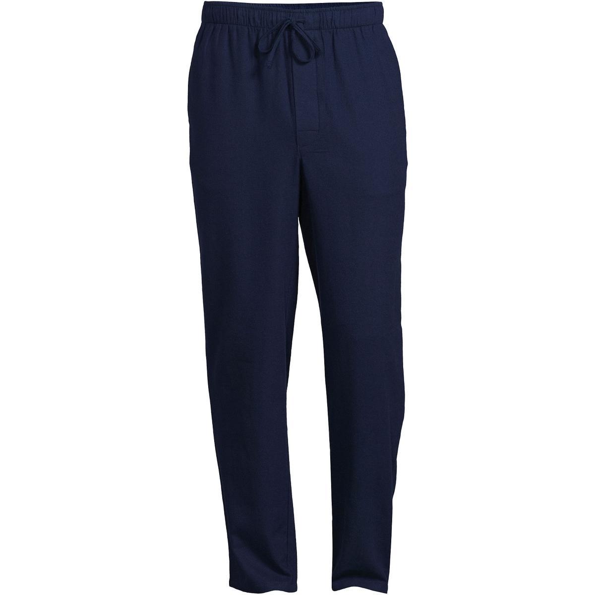 Men's Lands' End Flannel Pajama Sleep Pants, Size: Small, Deep  Blue Product Image