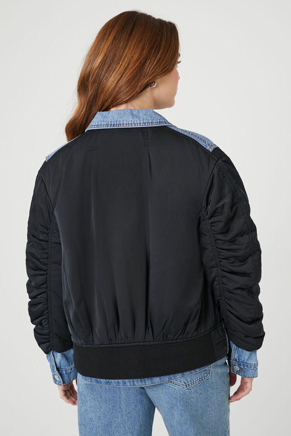 Colorblock Denim Bomber Jacket | Forever 21 Product Image