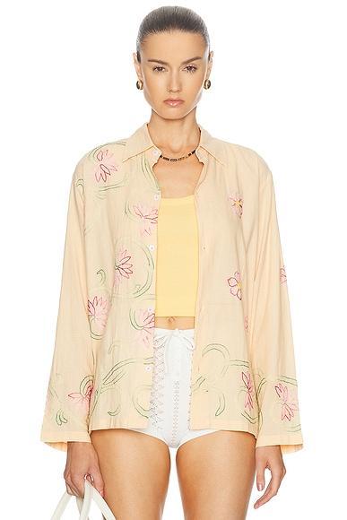 Floral Embroidered Shirt Product Image