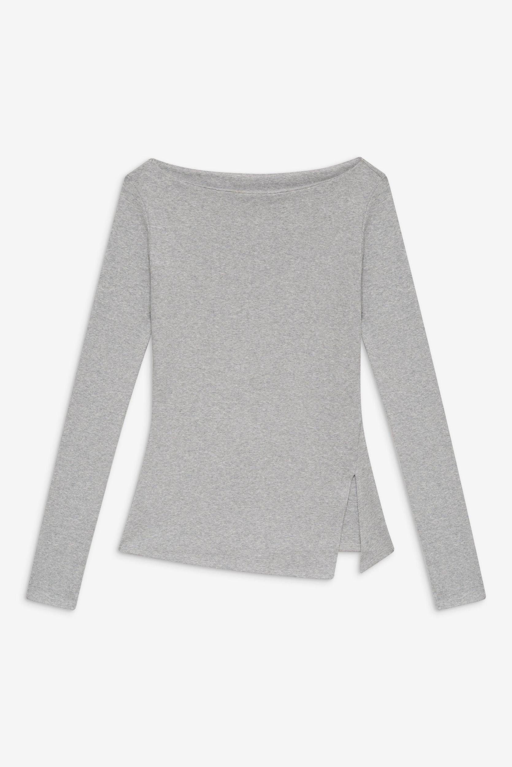 Talia Long Sleeve Shirt - Heather Grey Product Image