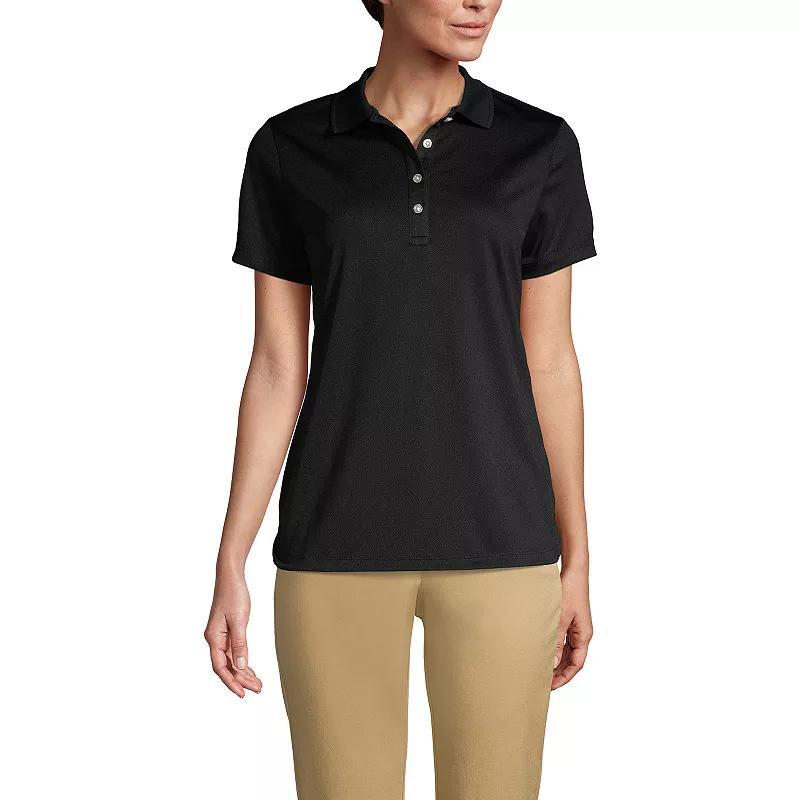 Women's Lands' End Short Sleeve Solid Active Polo Shirt, Size: XL, True Blue Product Image