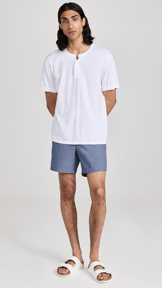Save Khaki Short Sleeve Pima Henley | Shopbop Product Image