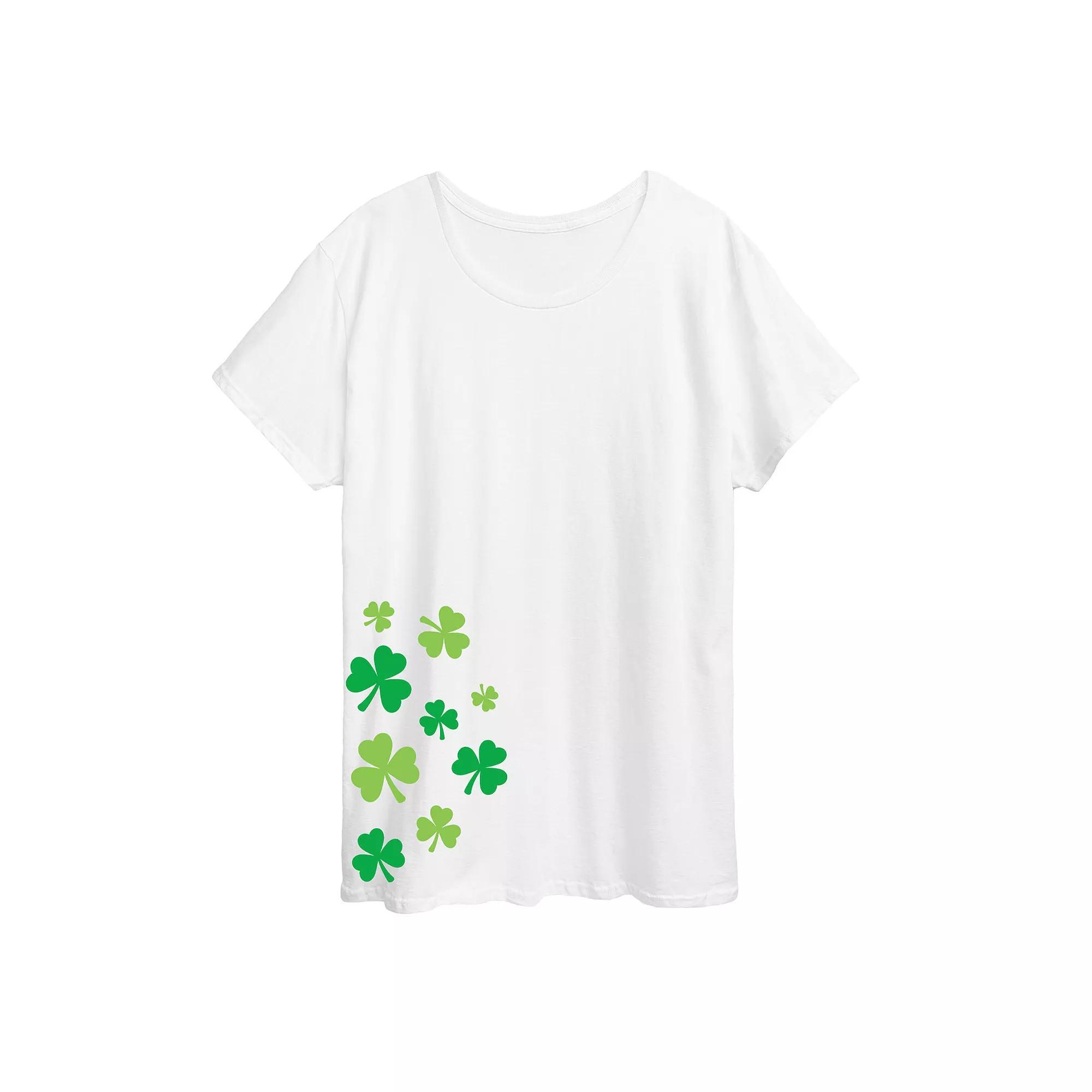 Plus Shamrock Graphic Tee, Womens Product Image