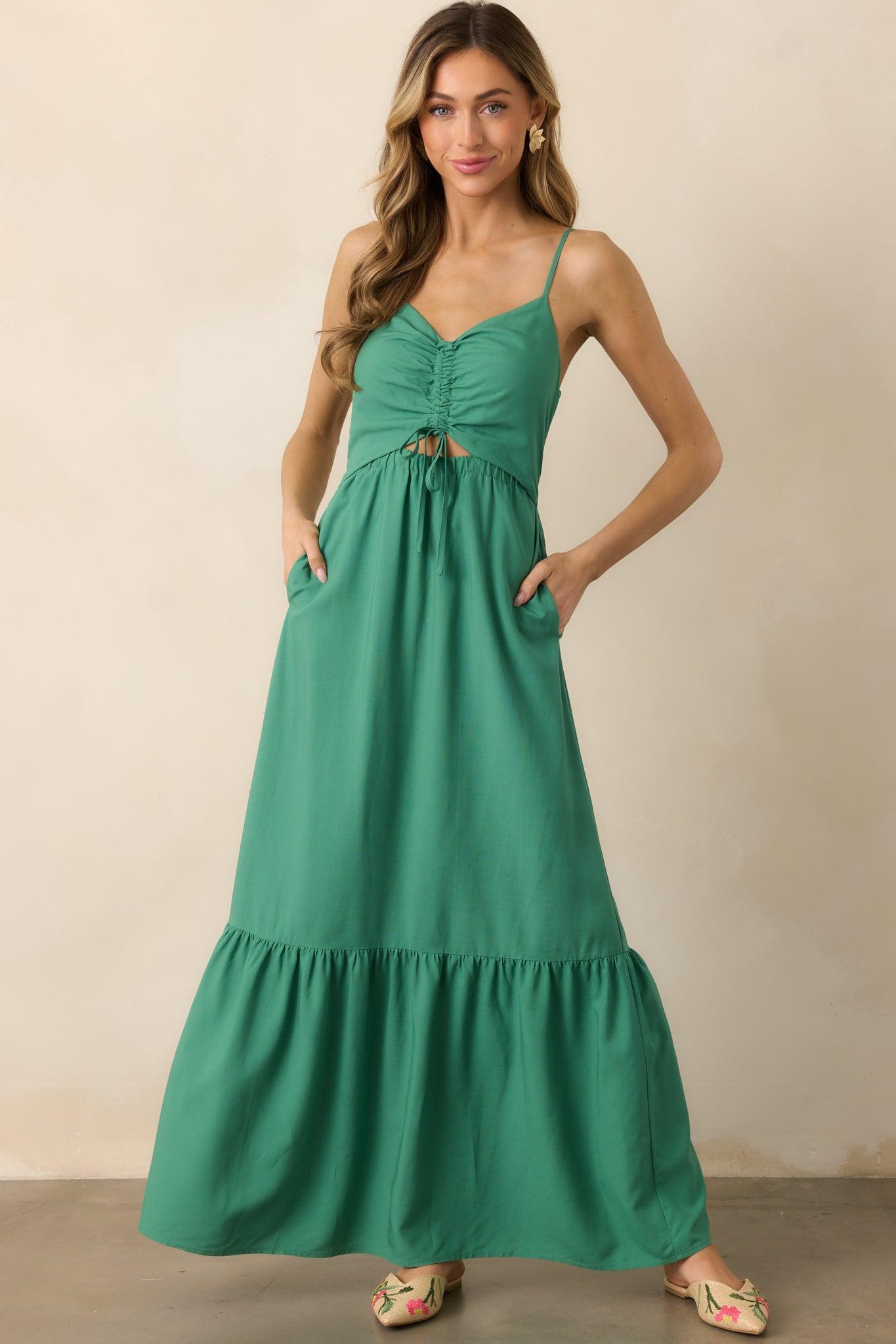 Z Supply Winslet Botanical Green Maxi Dress Product Image
