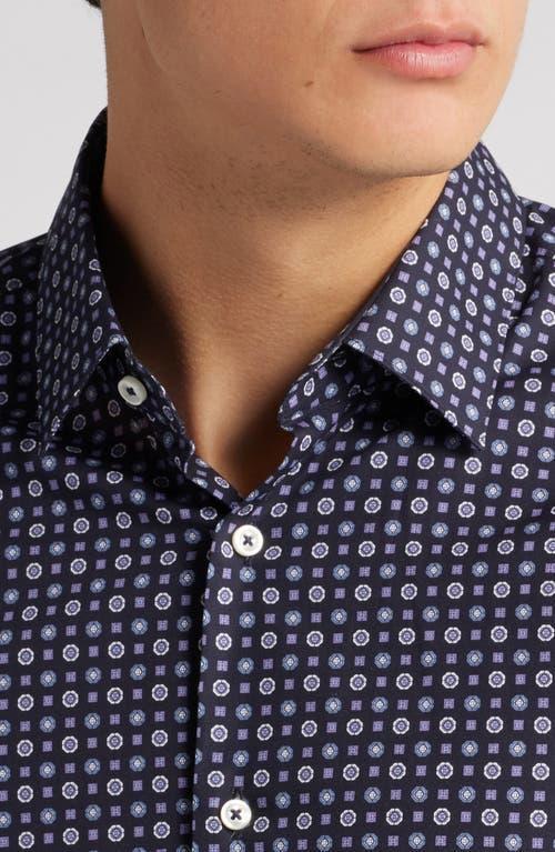 HUGO BOSS Boss Hank Kent Stretch Cotton Dress Shirt In Dark Blue Product Image