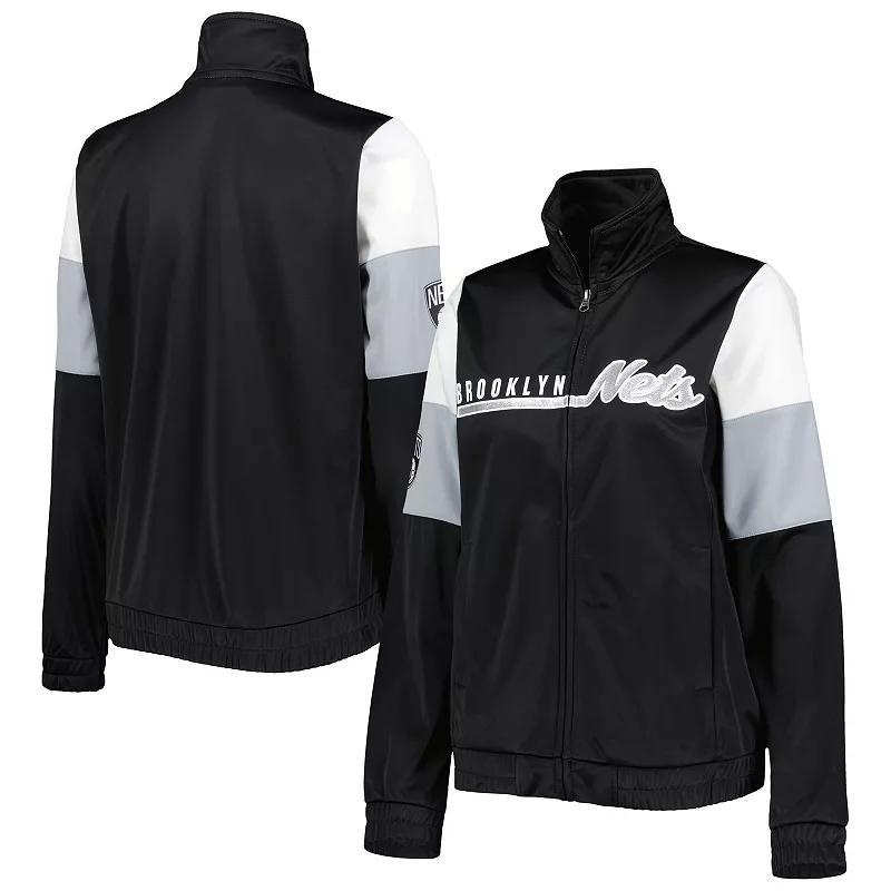 Women's G-III 4Her by Carl Banks Black Brooklyn Nets Change Up Full-Zip Track Jacket, Size: 2XL Product Image