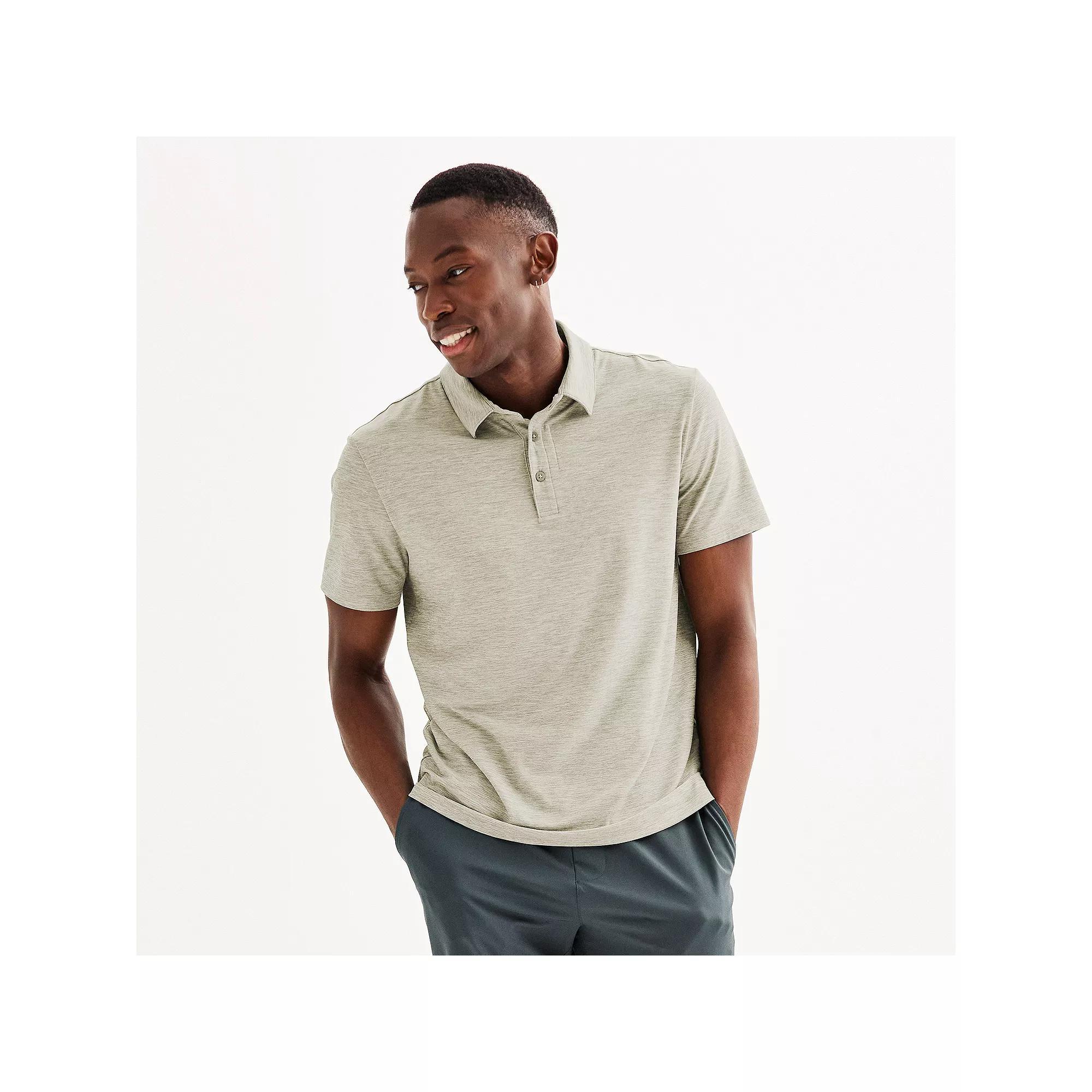 Mens FLX Luxury Soft Wander Polo Blue Product Image