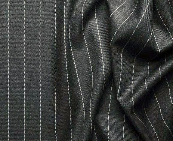 Rockefeller Collection - Double Breasted Stripe Suit Charcoal Regular Fit 2 Piece with Adjustable Waistband Pants Product Image