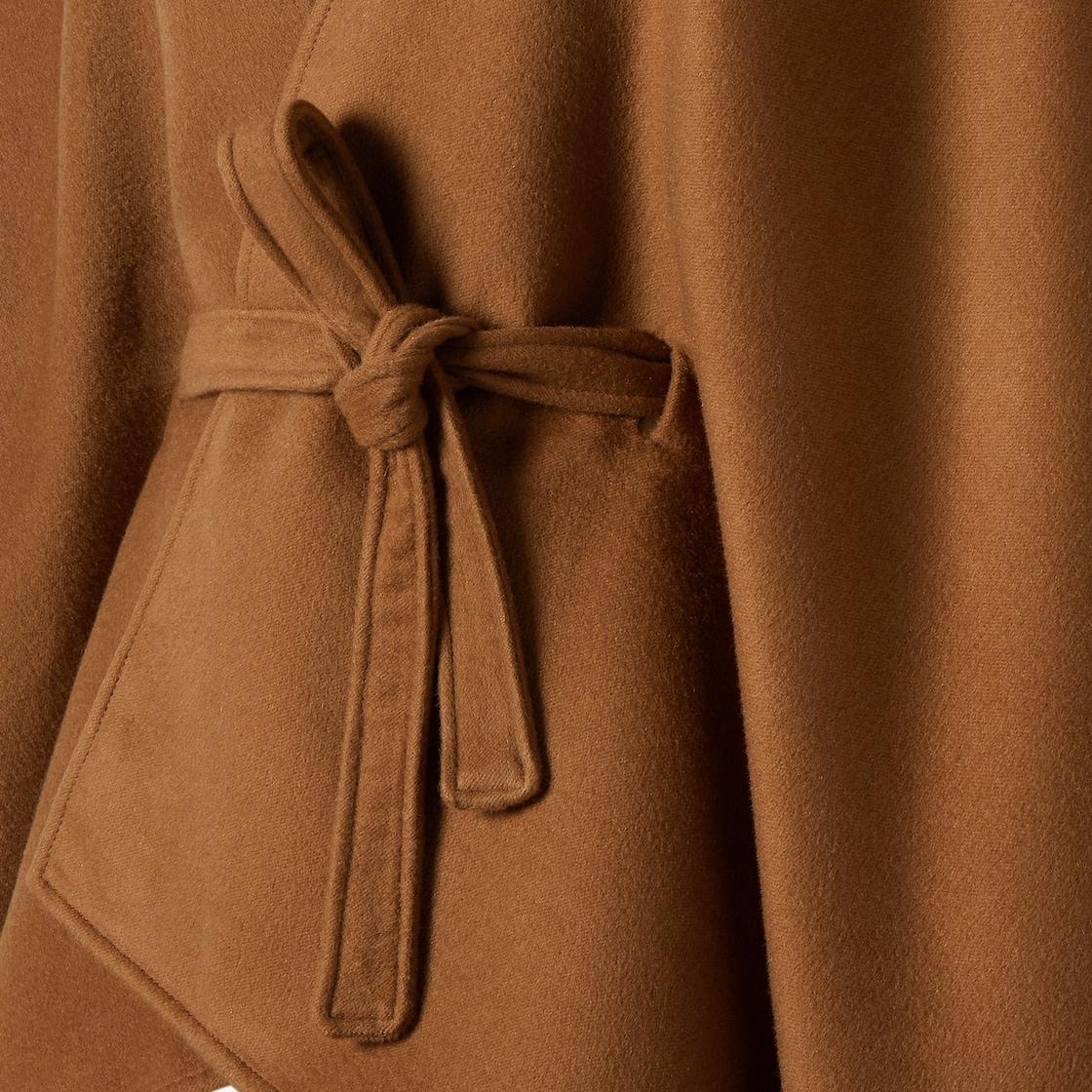PonchoCamel-color wool, cashmere and silk poncho Product Image