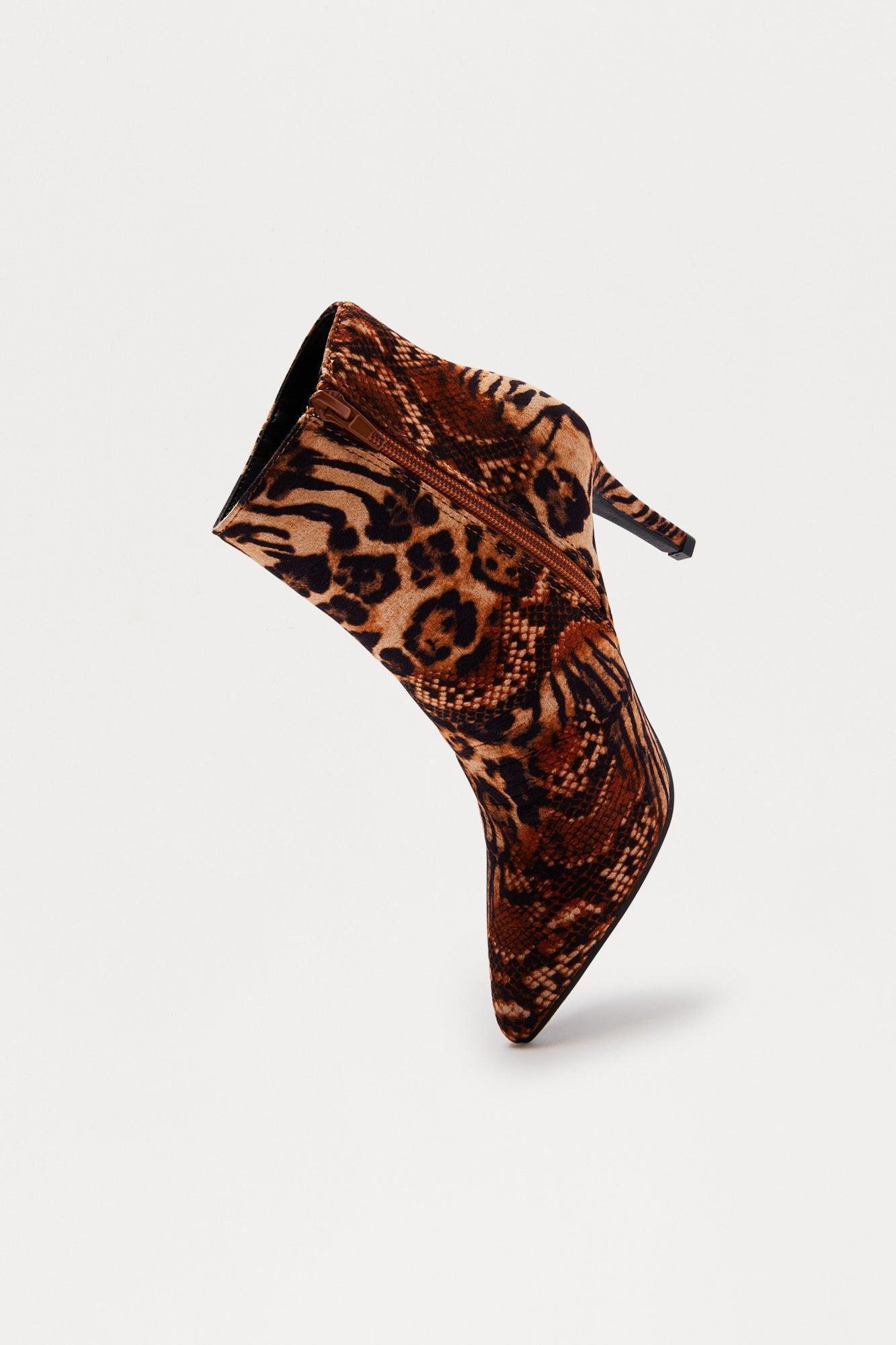 Sora Ankle Booties - Brown/combo Female Product Image