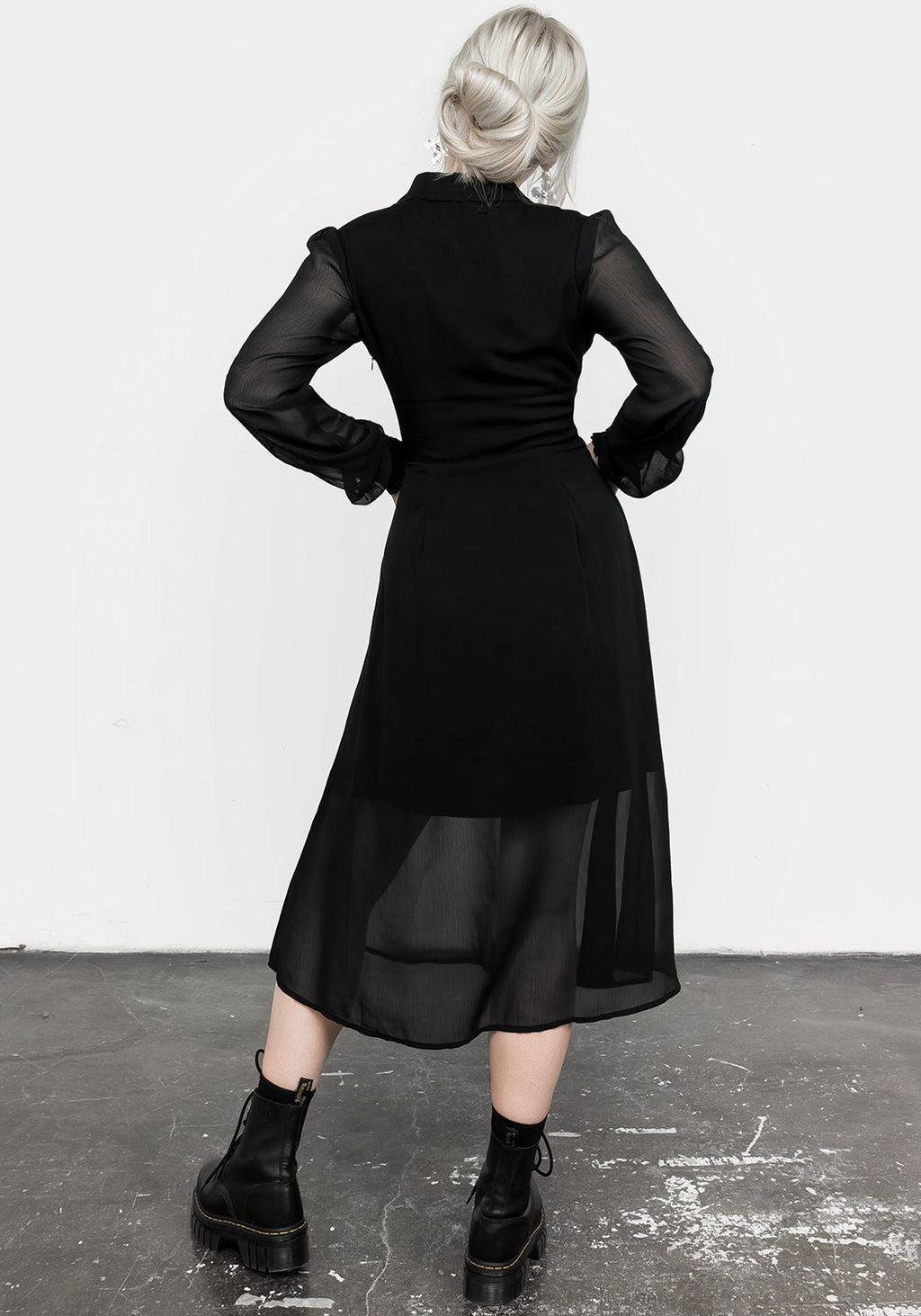 Nancy Sheer Midi Shirt Dress Product Image