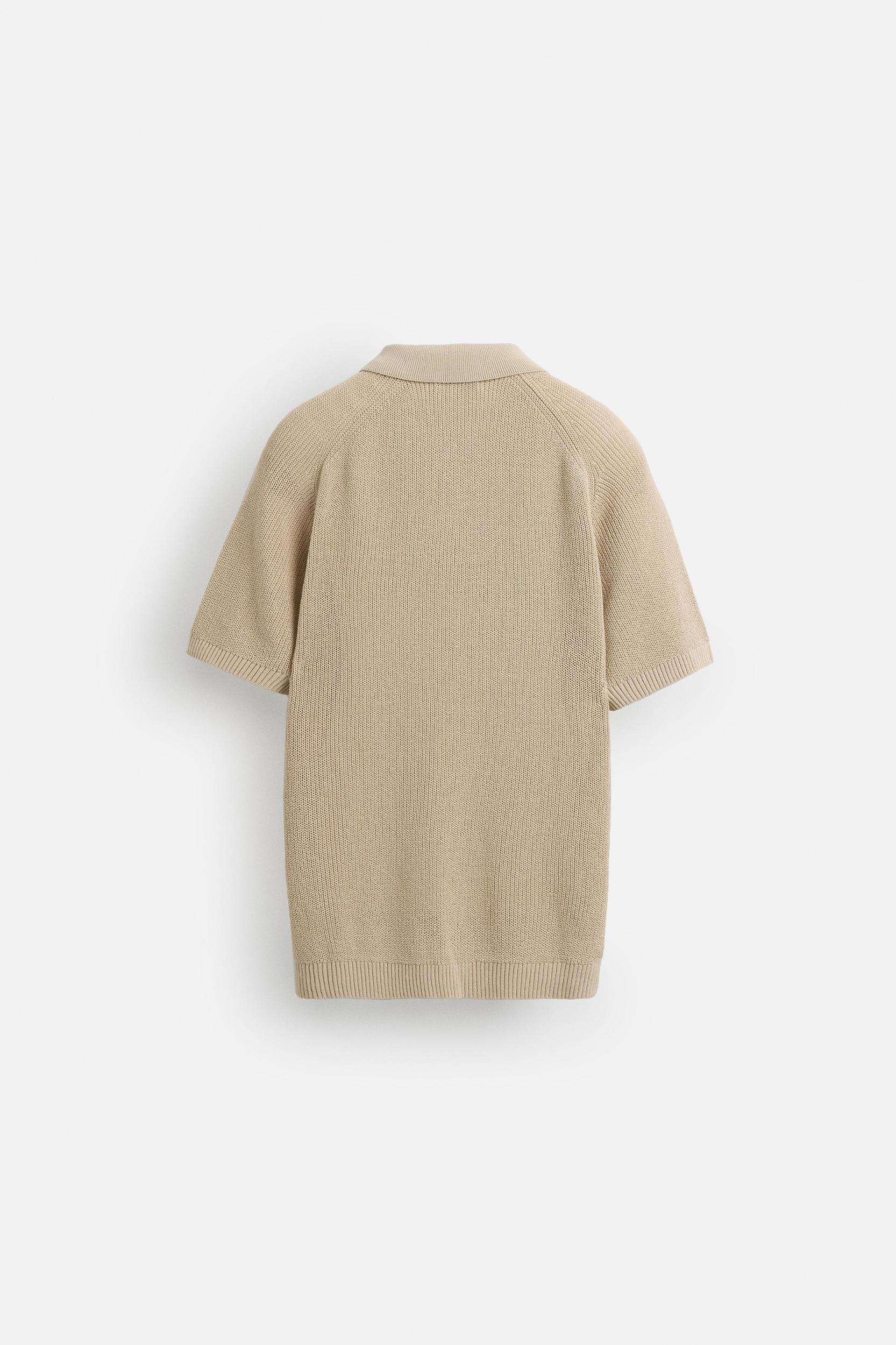 TEXTURED KNIT POLO SHIRT Product Image