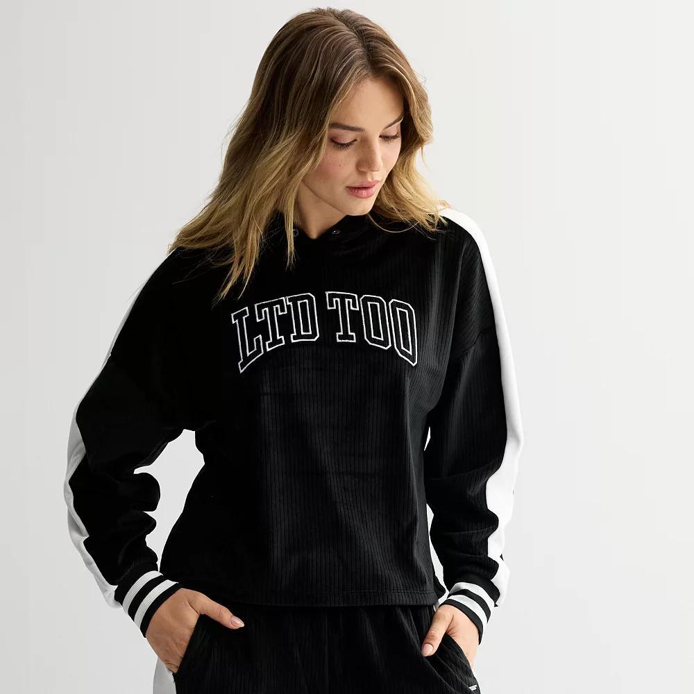 Women's Limited Too Velour Hoodie, Girl's, Size: XS, Black Product Image