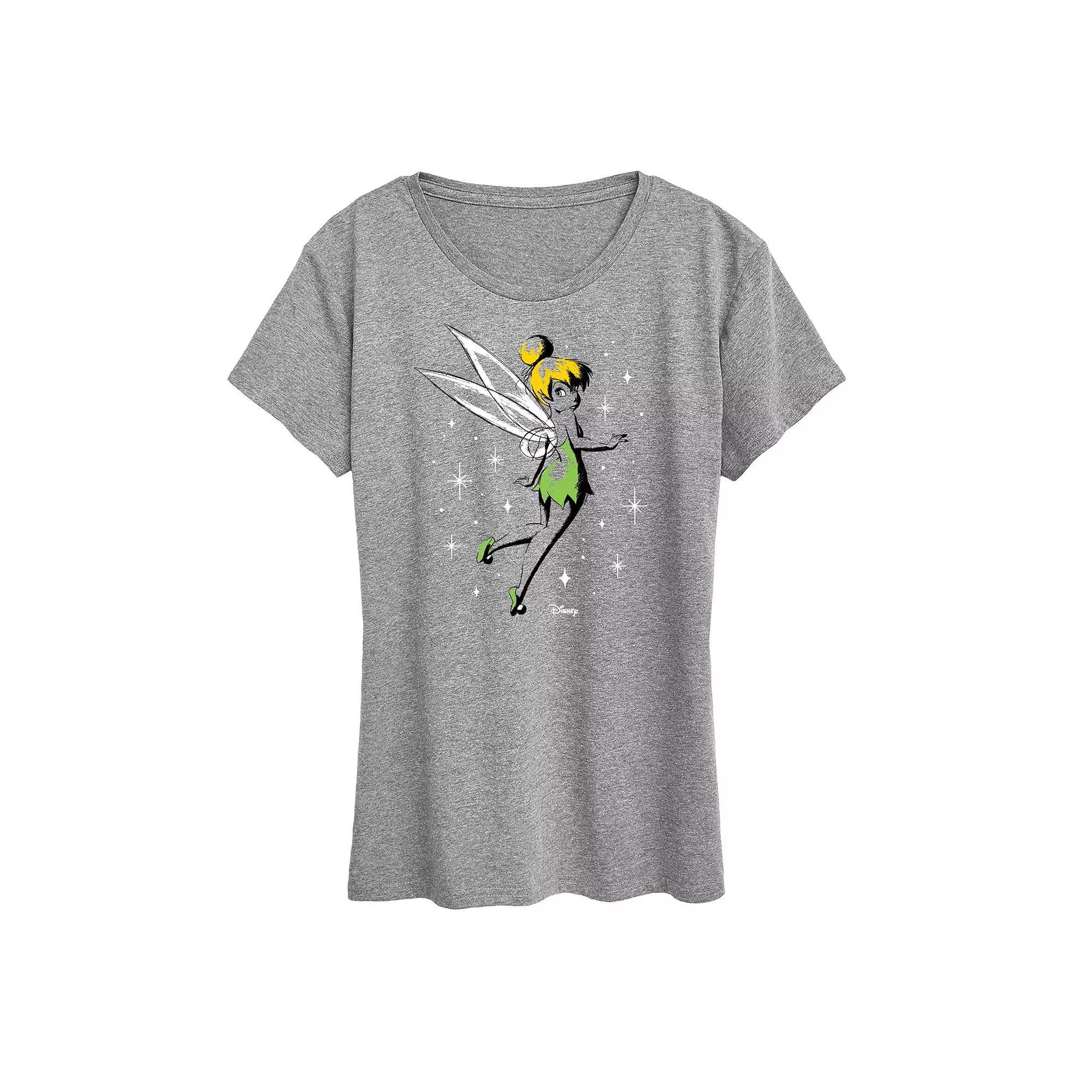 Disney's Tinker Women's Bell Sketch Graphic Tee, Girl's, Size: XXL, Grey Gray Product Image