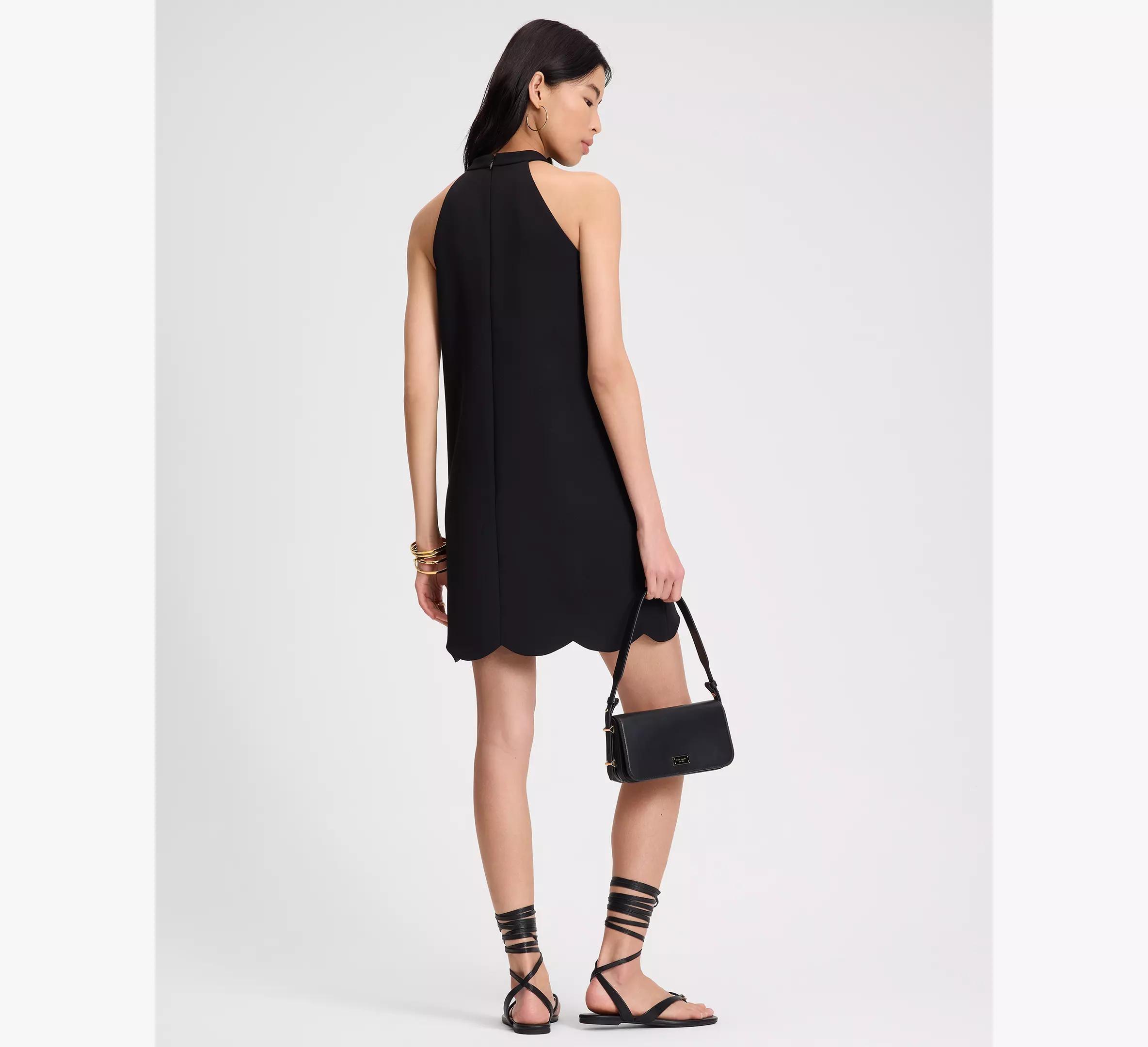 Scallop Bow Neck Dress Product Image