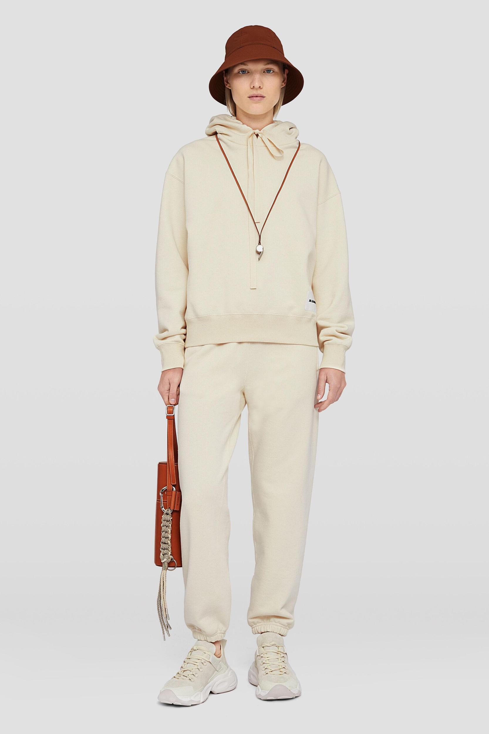 JIL SANDER Jersey Drawstring-waist Sweatpants In White Product Image