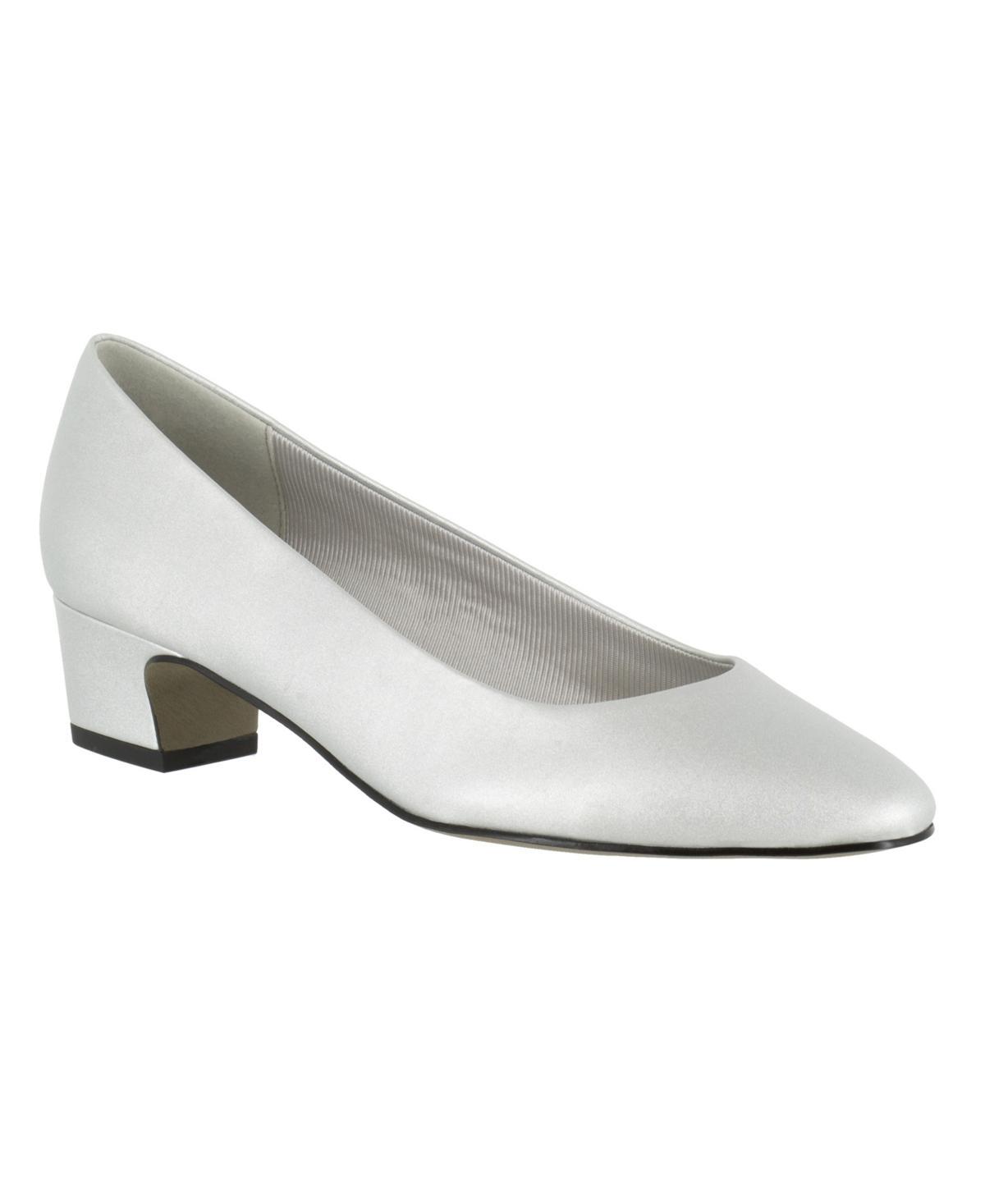 Easy Street Prim Women's Satin Heels, Size: 6 Ww, Silver Satin Product Image