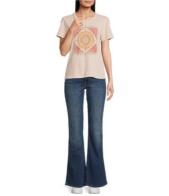 Lucky Brand Celestial Framed Sun Front Print Classic Crew Neck Short Sleeve Tee Product Image