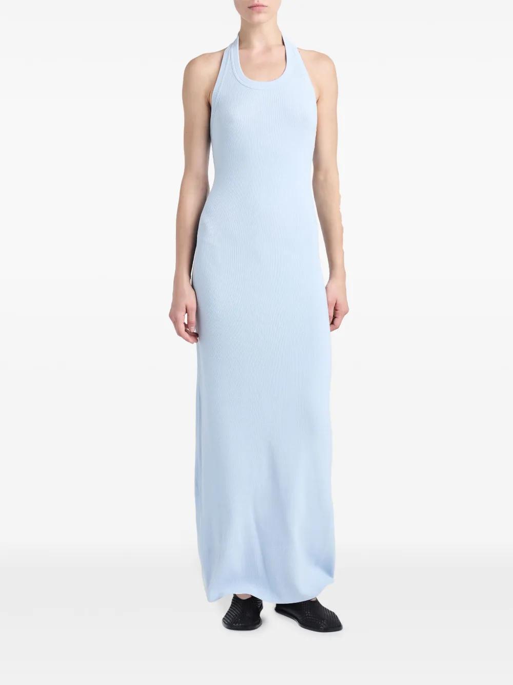 ribbed-knit halterneck dress Product Image