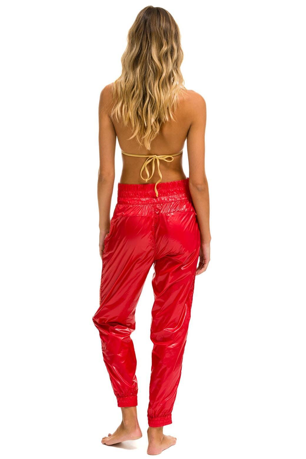 5 STRIPE HI RISE WIND PANT - CHERRY Female Product Image