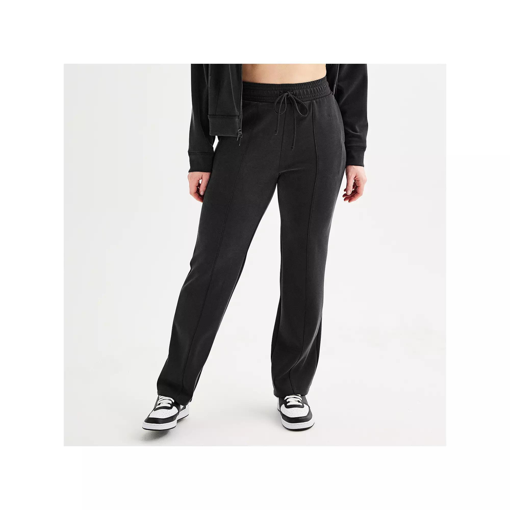 Women's FLX High-Rise Solace Straight Leg Pants, Size: Large Short, Mineral Black Product Image