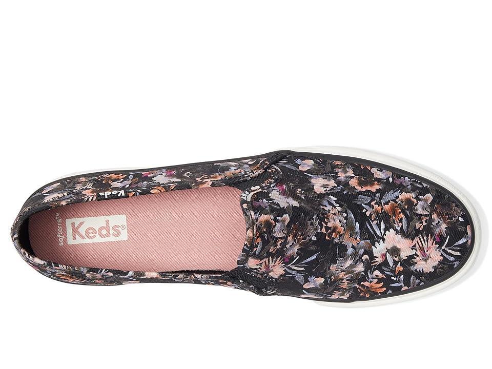 Keds Double Decker Slip On (Black Floral Print) Women's Shoes Product Image