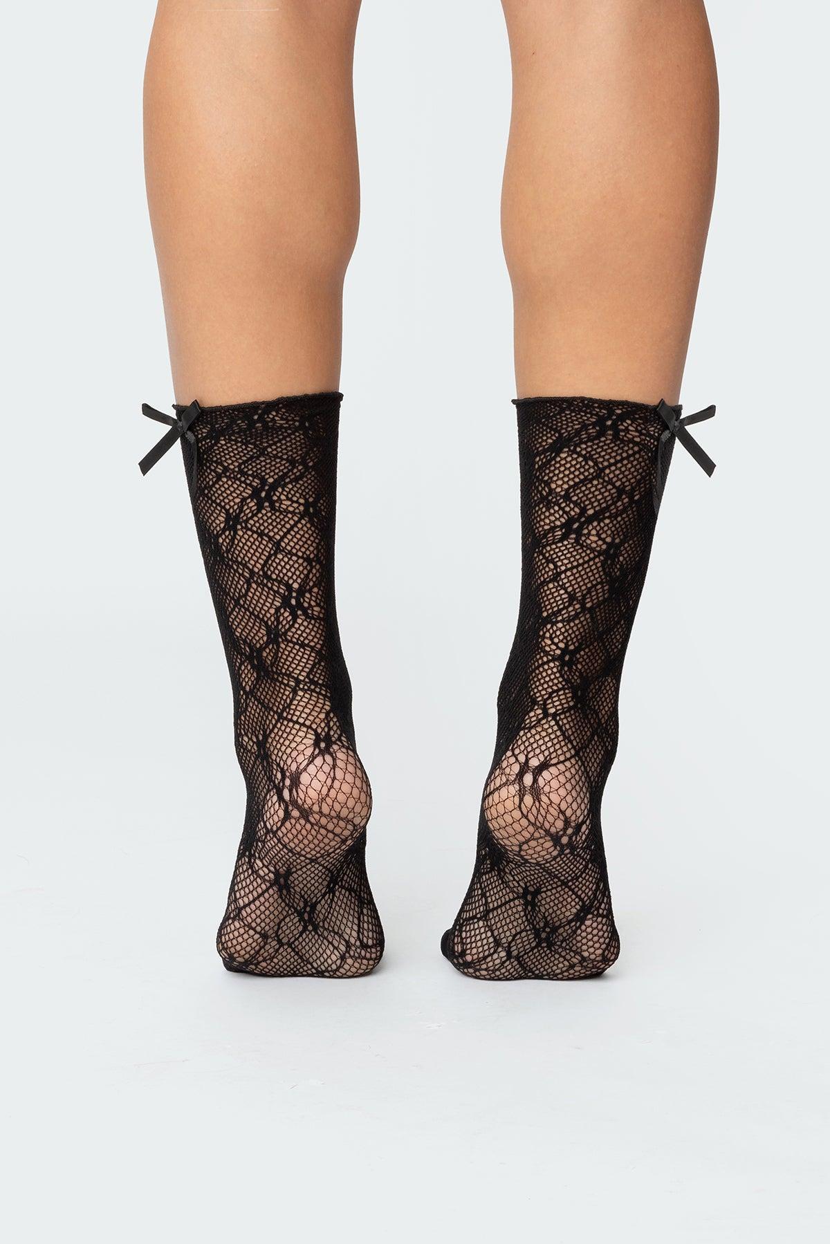 Stretchy Knit Mesh Socks Product Image