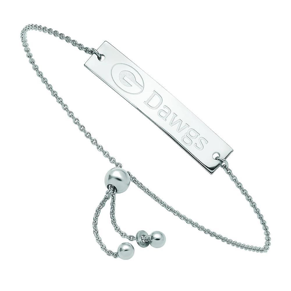 LogoArt Sterling Silver Georgia Small Bar Adjustable Bracelet, Women's, Size: 9" Product Image