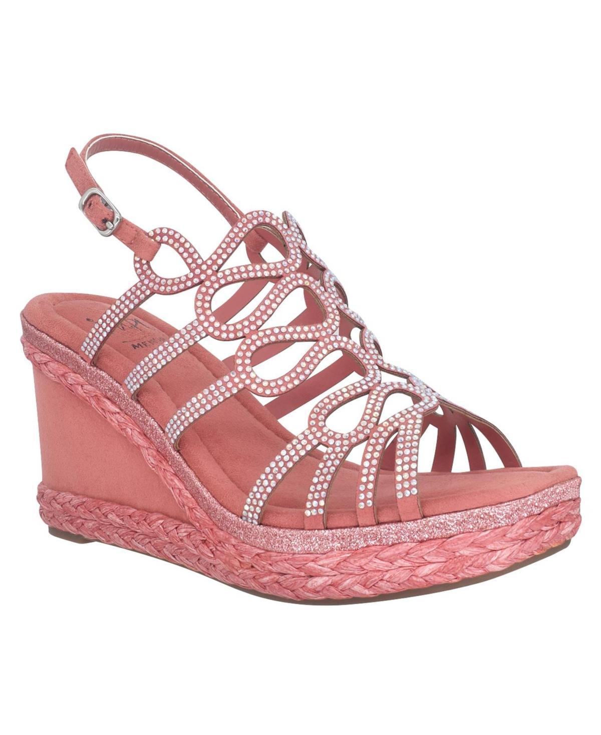 Impo Orleans Women's Platform Wedge Memory Foam Sandals, Size: 8.5 Medium, Faded Pink Product Image