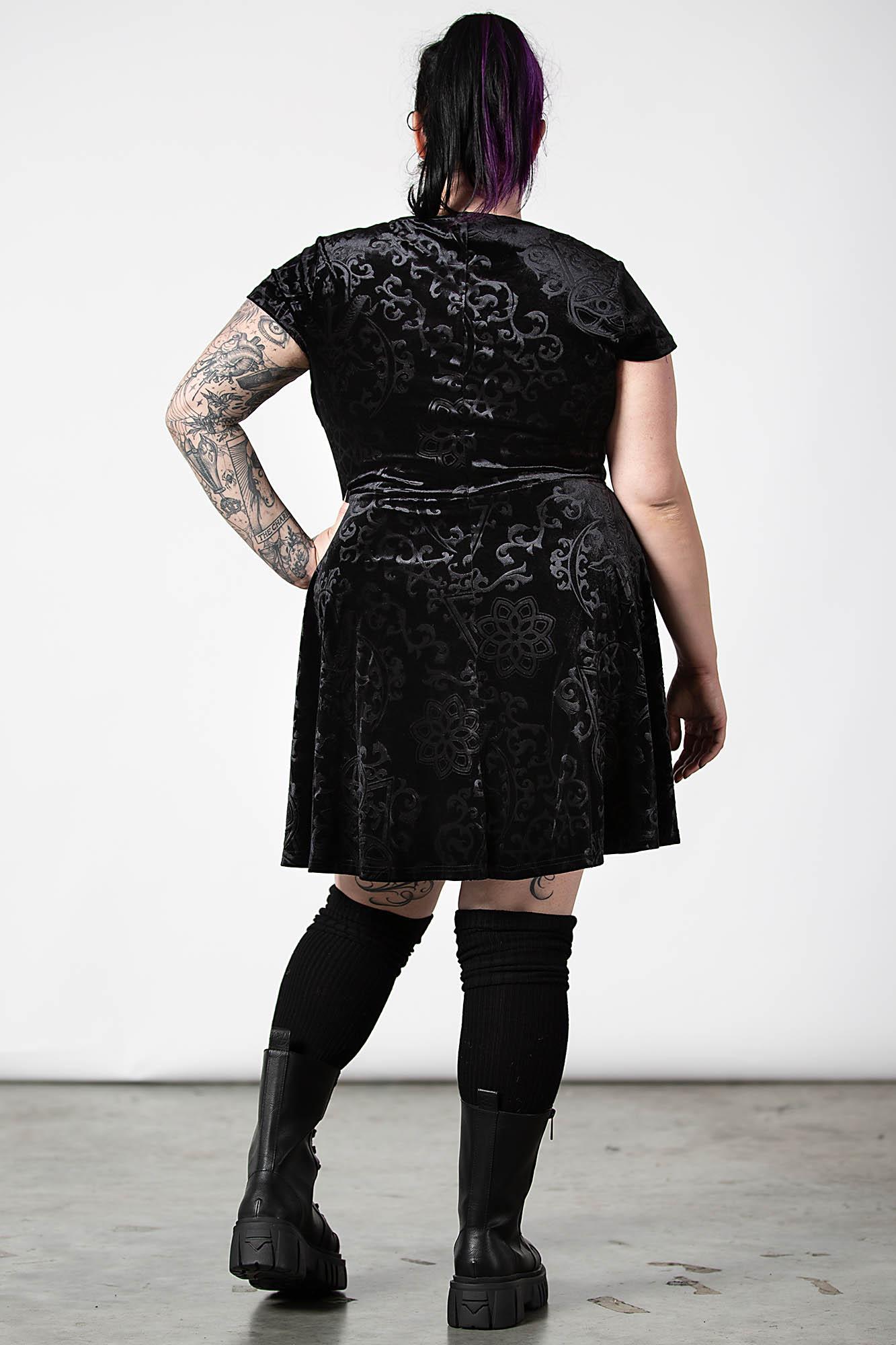 Blasphemia Keyhole Skater Dress Female Product Image