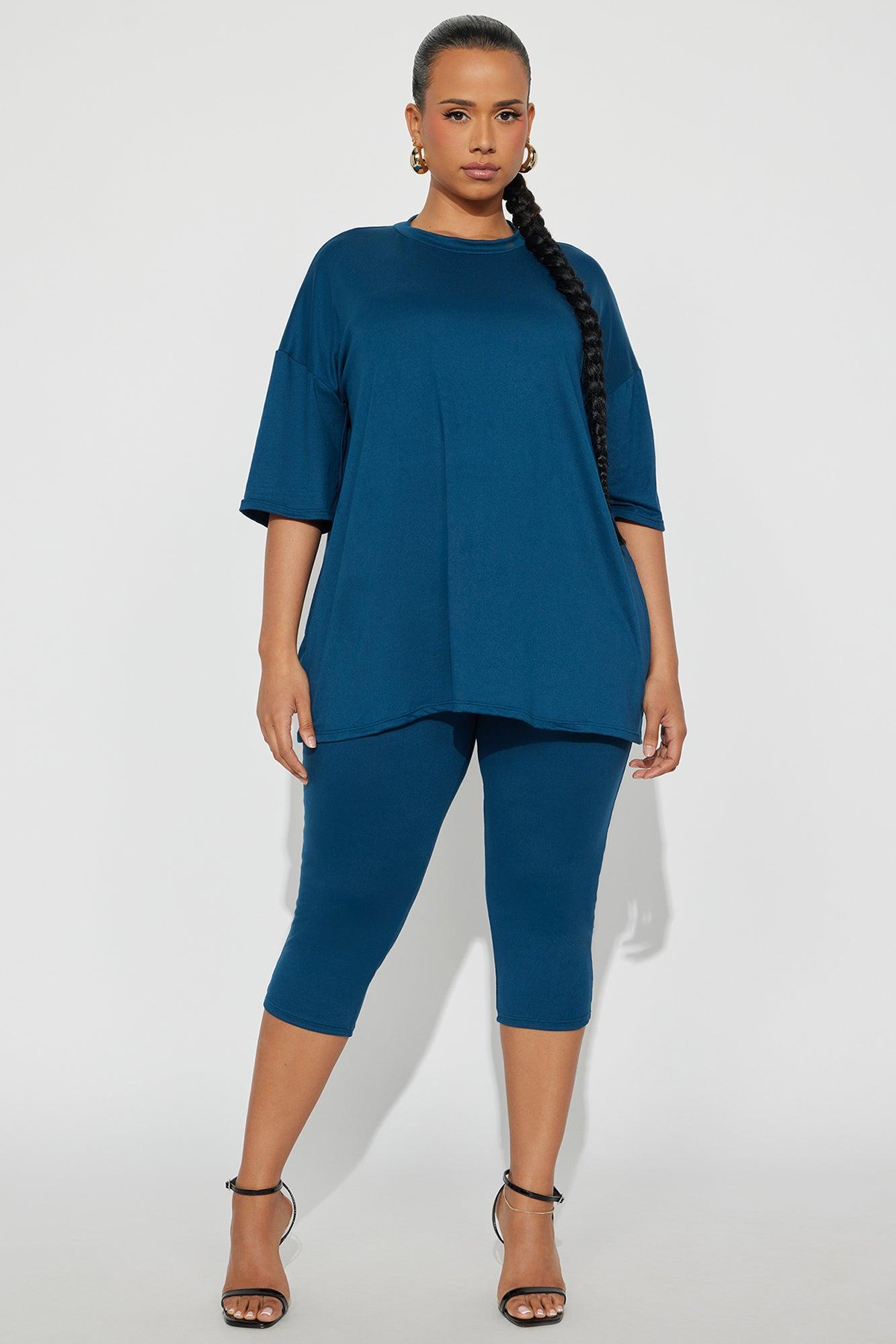 Weekend Vibes Capri Set - Teal Product Image