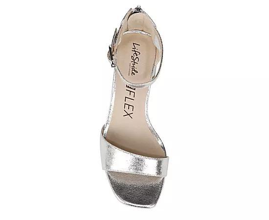 LifeStride Cassidy Women's Ankle Strap Heels, Size: 10, Silver Product Image