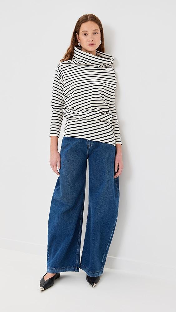 A.W.A.K.E. MODE Jersey Cowl Neck Draped Top | Shopbop Product Image