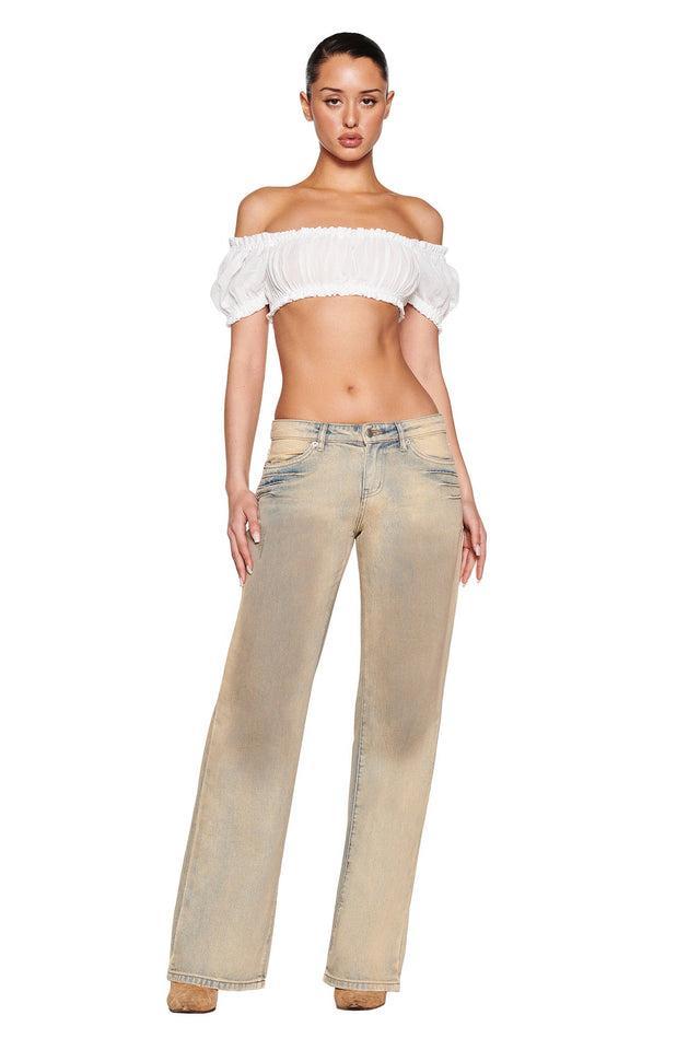 DYLAN JEAN - BEIGE : TAN WASH Product Image