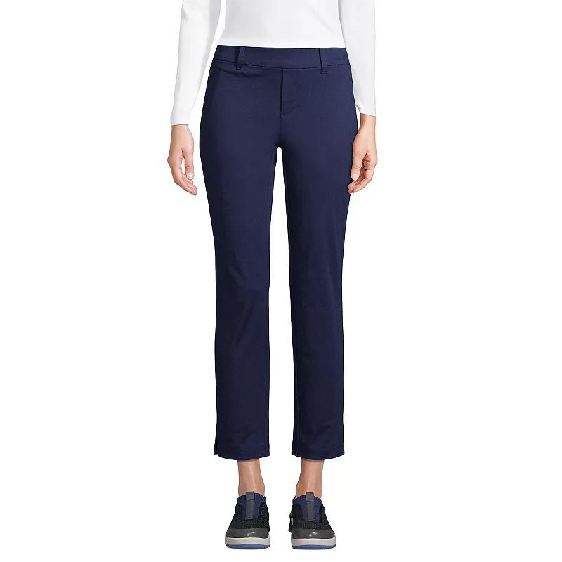 Women's Lands' End Flex Mid Rise Pull On Crop Pants, Size: XL, Deep  Blue Product Image