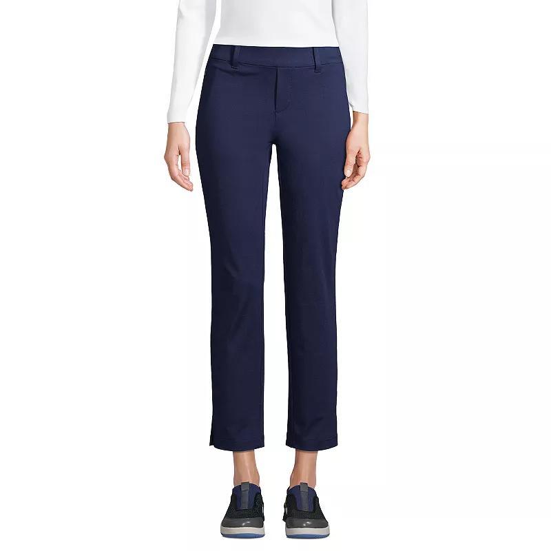 Women's Lands' End Flex Mid Rise Pull On Crop Pants, Size: XL, Deep  Blue Product Image