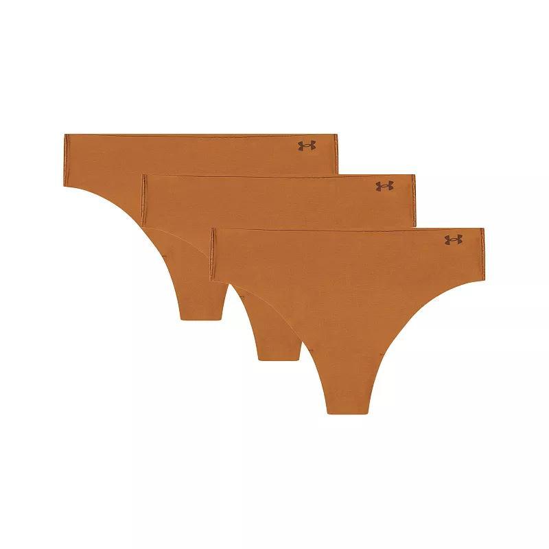 UA Pure Stretch Womens 3-Pack No Show Thong Product Image