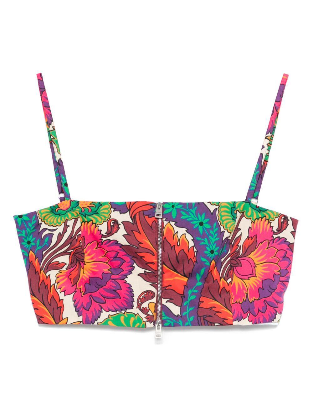 floral-print cropped top Product Image