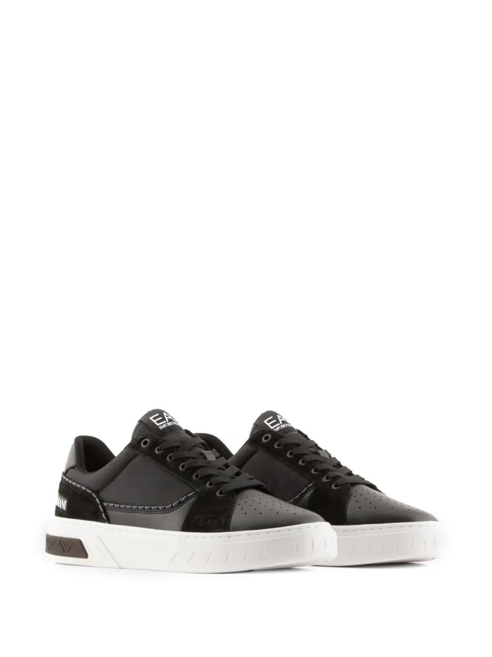 lace-up leather sneakers  Product Image