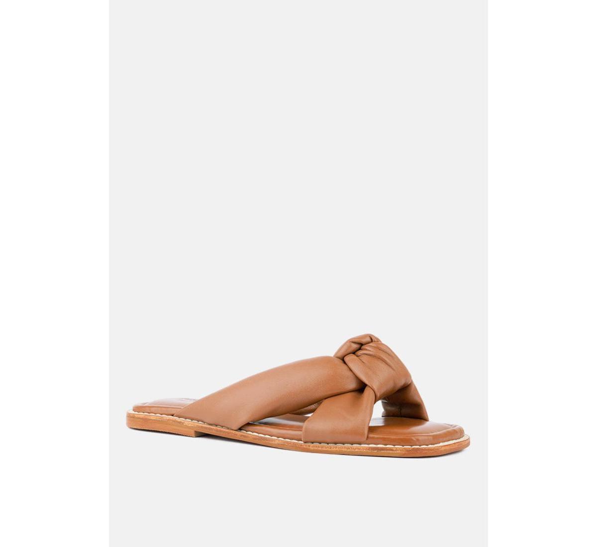 Rag & Co Chubs Women's Leather Slide Sandals, Size: 5, Black Product Image