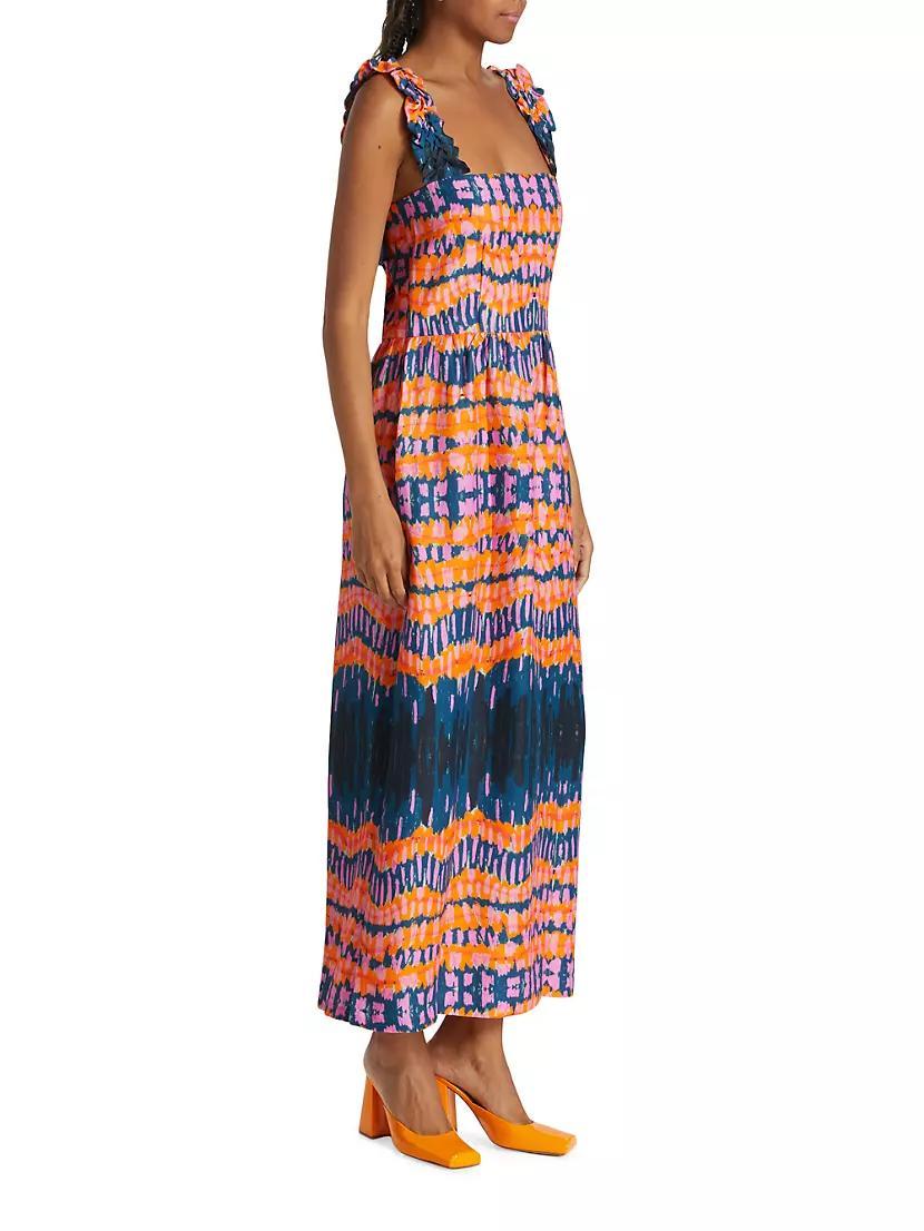 Caroline Geometric Braided-Strap Maxi Dress Product Image