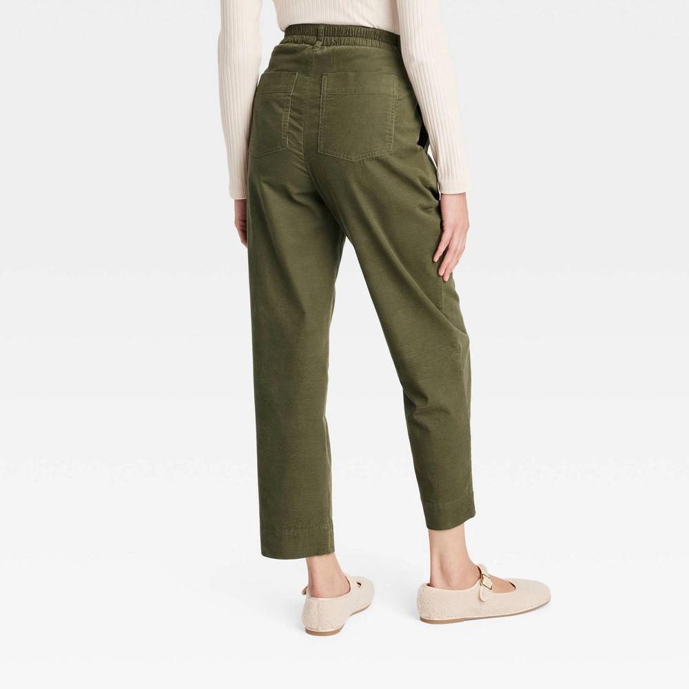 Womens High-Rise Corduroy Chino Pants - Universal Thread Olive 16 Product Image