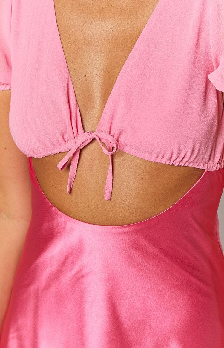 Maxine Pink Cap Sleeve Mini Dress Product Image