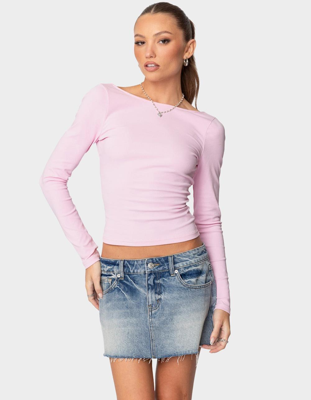 EDIKTED Nila Backless Boat Neck Top Product Image